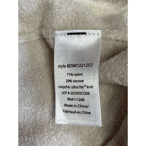 Barefoot Dreams Women's Shirt CozyChic Ultra Lite Rib Back Placket Henley Medium - Picture 10 of 11